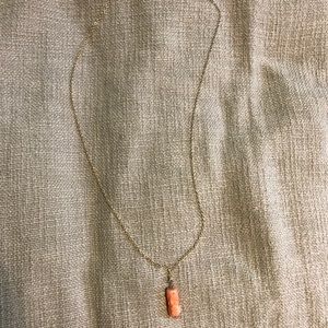 Orange pendant necklace